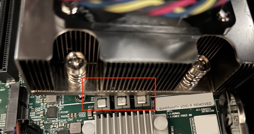 CPU cooler blocked by motherboard chokes